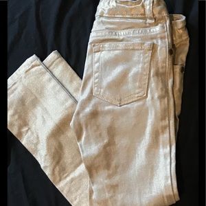 Crazy 8 gold skinny jeans size 6